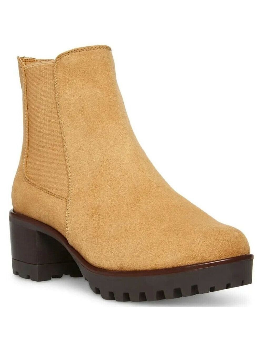 𝅺anne Klein "Akariella" side zip lug sole Ankle Boot Women NEW taupe